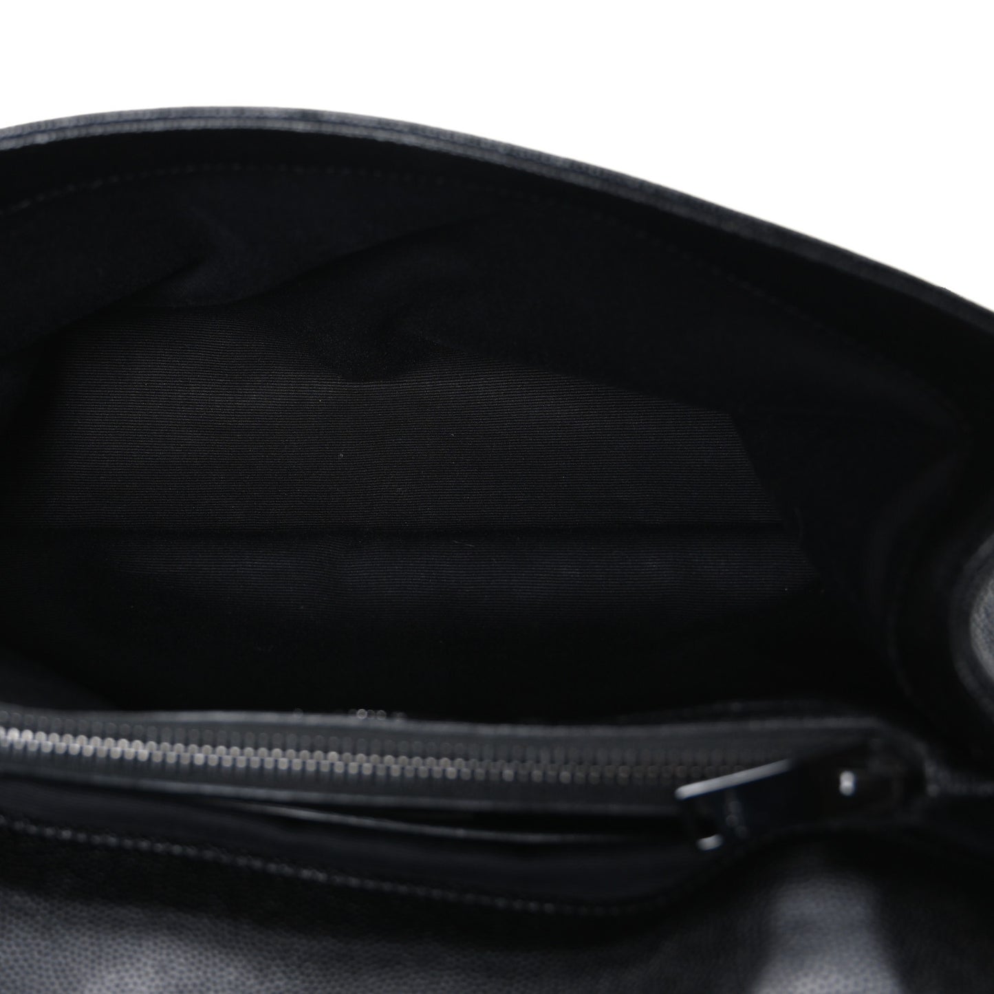 Grain De Poudre Medium West Hollywood Monogram Fold-Over Black