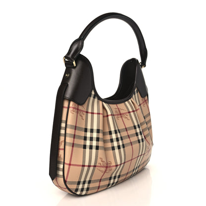 Burberry Haymarket Check Small Brooklyn Hobo Brown 2 of 8