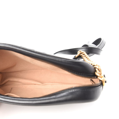 Gucci Calfskin Matelasse Small GG Marmont Chain Shoulder Bag Black 5 of 10
