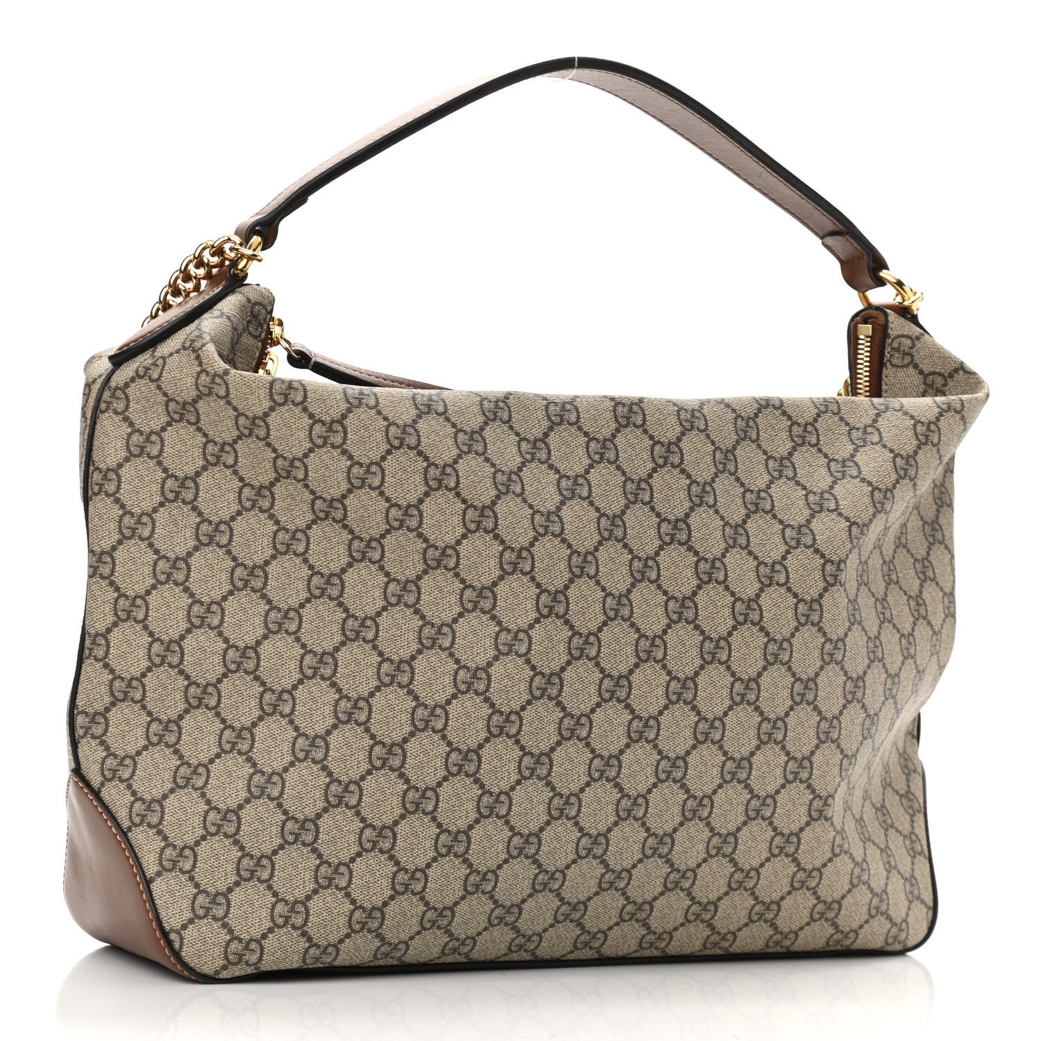 Gucci GG Supreme Monogram Large Linea A Hobo Light Brown 3 of 10