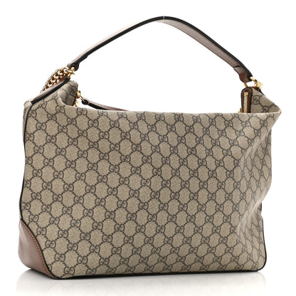 Gucci GG Supreme Monogram Large Linea A Hobo Light Brown 3 of 10