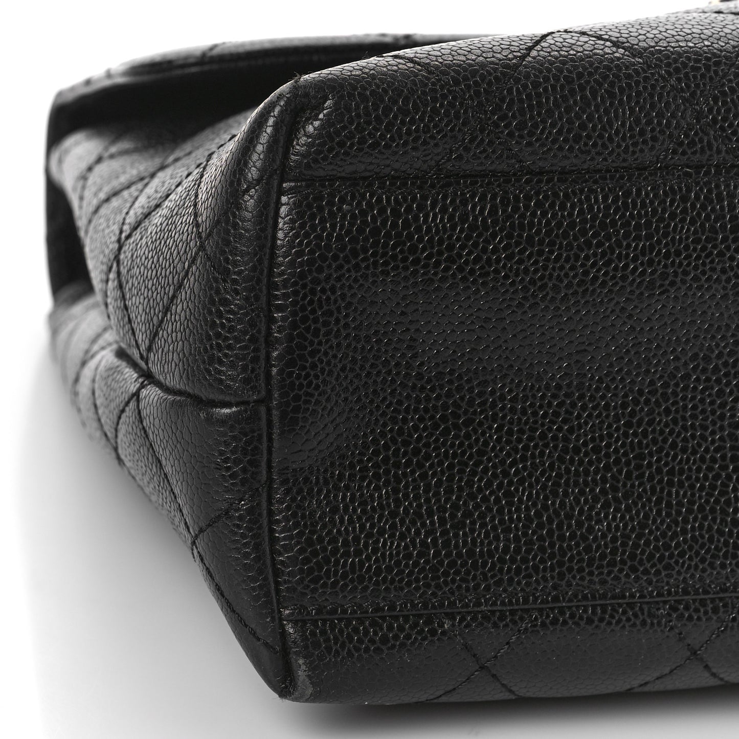 Caviar Quilted Jumbo Kelly Flap Black