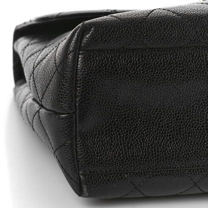 Chanel Caviar Quilted Jumbo Kelly Flap Black 8 of 13