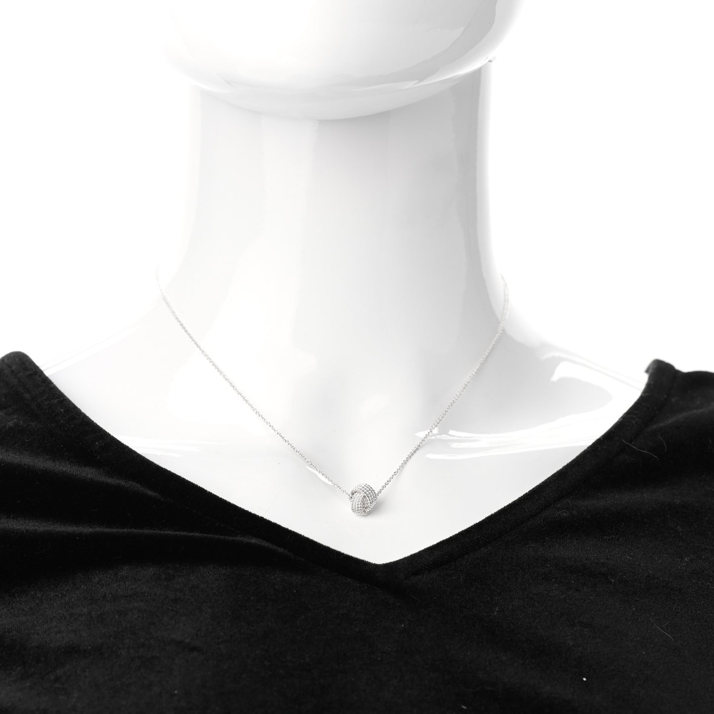 Sterling Silver Twist Knot Pendant Necklace