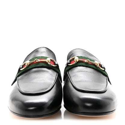 Gucci Malaga Kid Web Womens Princetown Slippers 36.5 Black 3 of 9