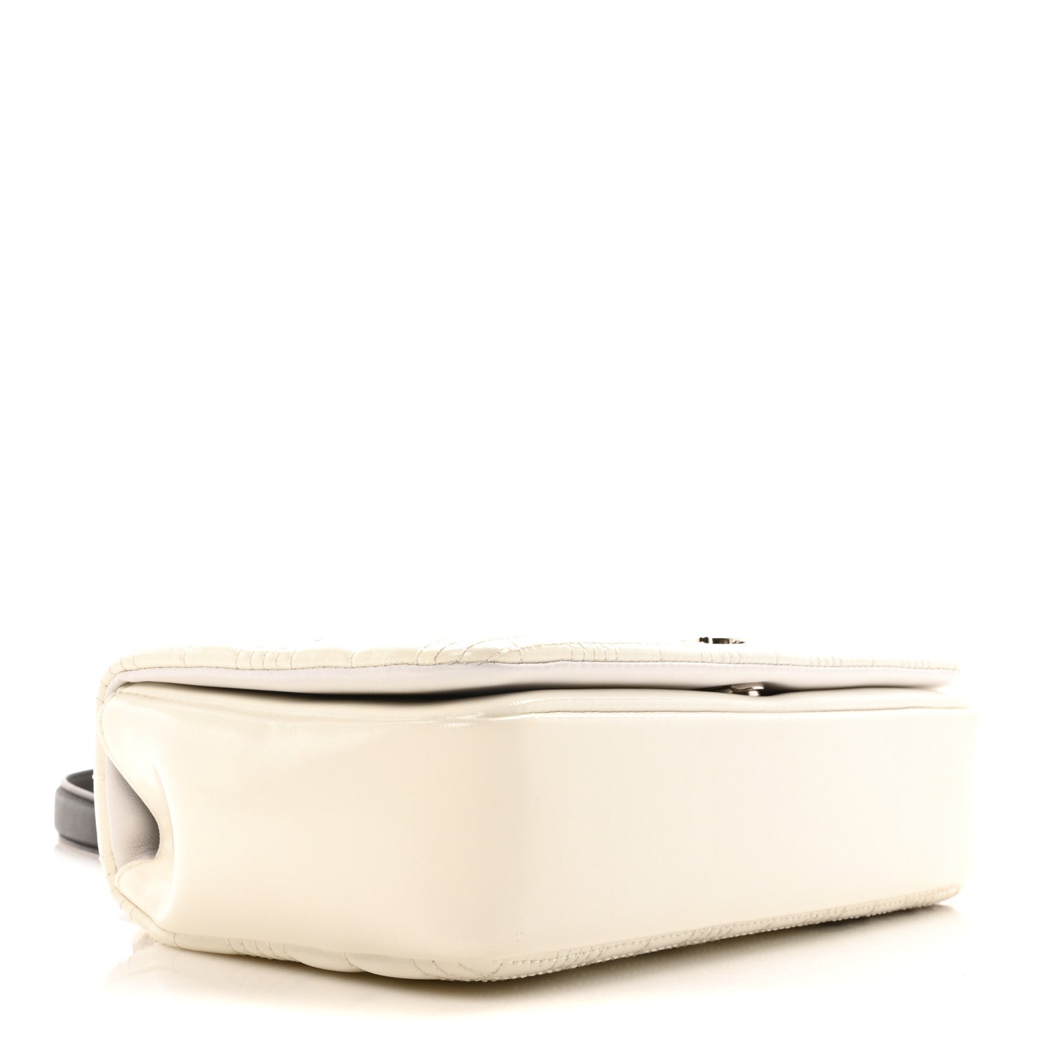 Burberry Patent Quilted Horseferry Print Small Lola Bag White 4 of 10