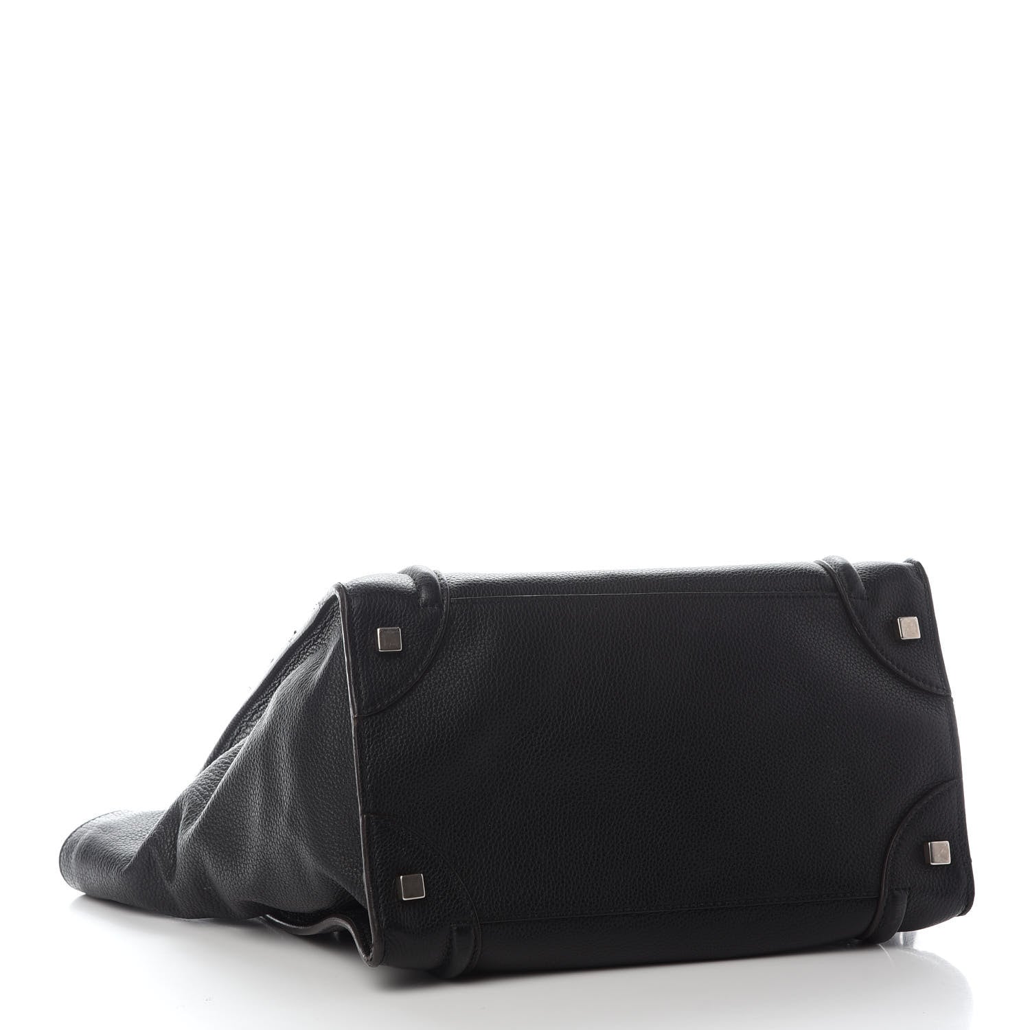 Celine Drummed Calfskin Mini Luggage Black 4 of 8