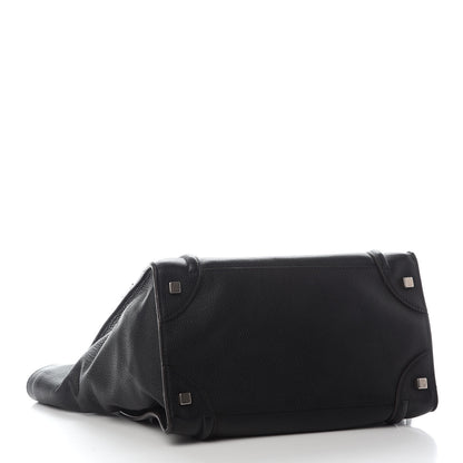 Celine Drummed Calfskin Mini Luggage Black 4 of 8
