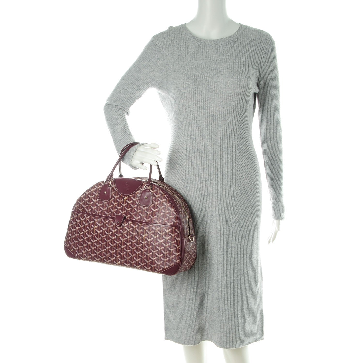 Goyard Goyardine Saint Jeanne GM Bowler Burgundy 2 of 6