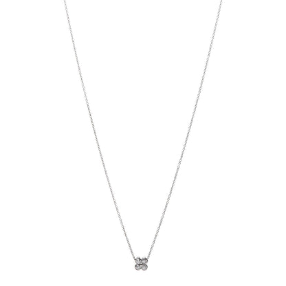 Tiffany Platinum Diamond .22ctw Flower Pendant Necklace 1 of 6