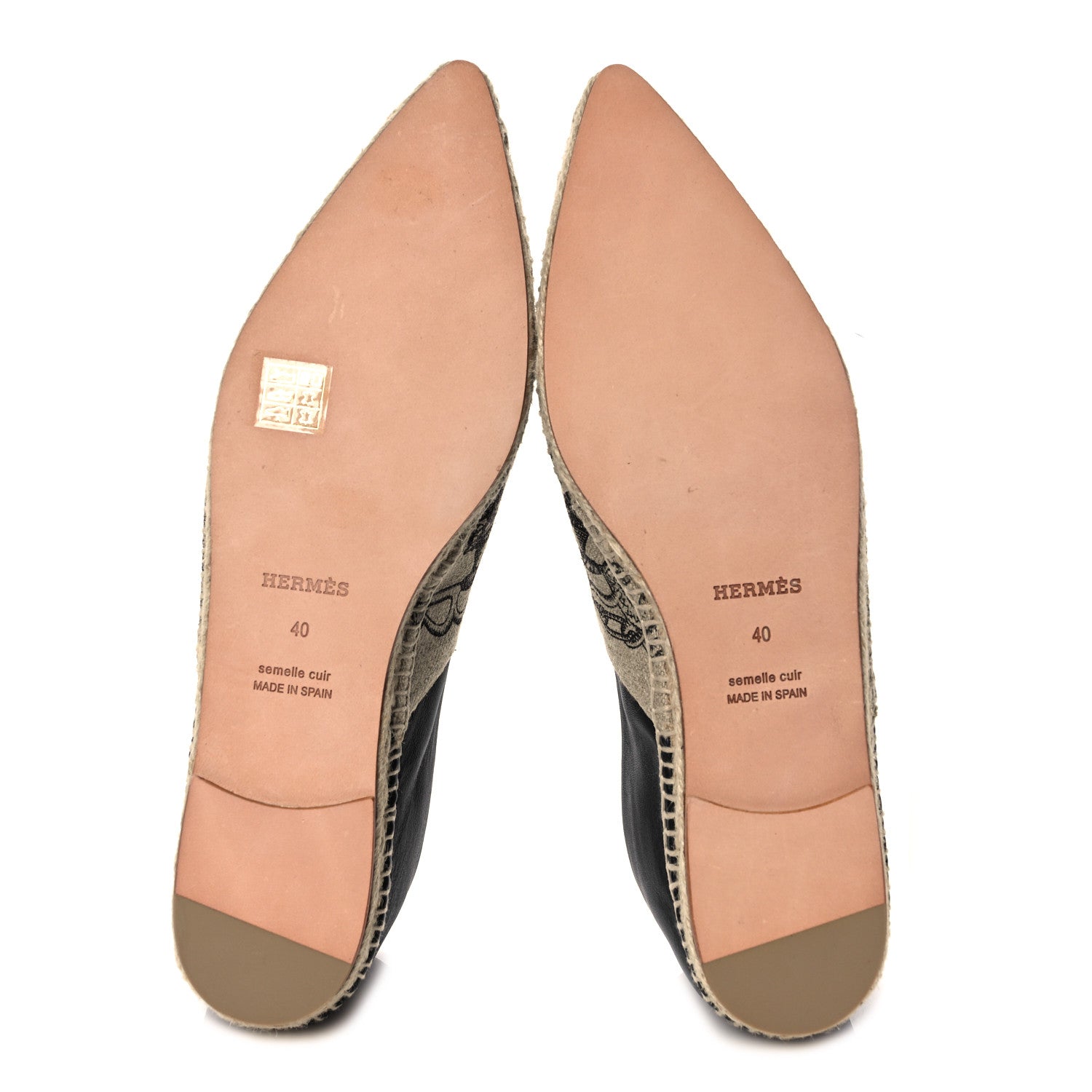 Hermes Canvas Printed Womens Espadrilles 40 5 of 7