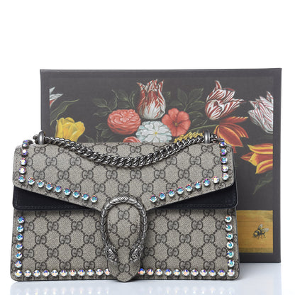 Gucci GG Supreme Monogram Crystal Small Dionysus Shoulder Bag Black 10 of 10