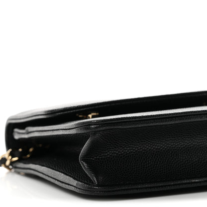 Chanel Caviar Timeless CC Wallet On Chain WOC Black 10 of 12