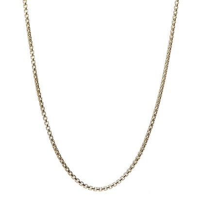 David Yurman 18K Yellow Gold 2.7mm Box Chain Necklace 18" 1 of 5