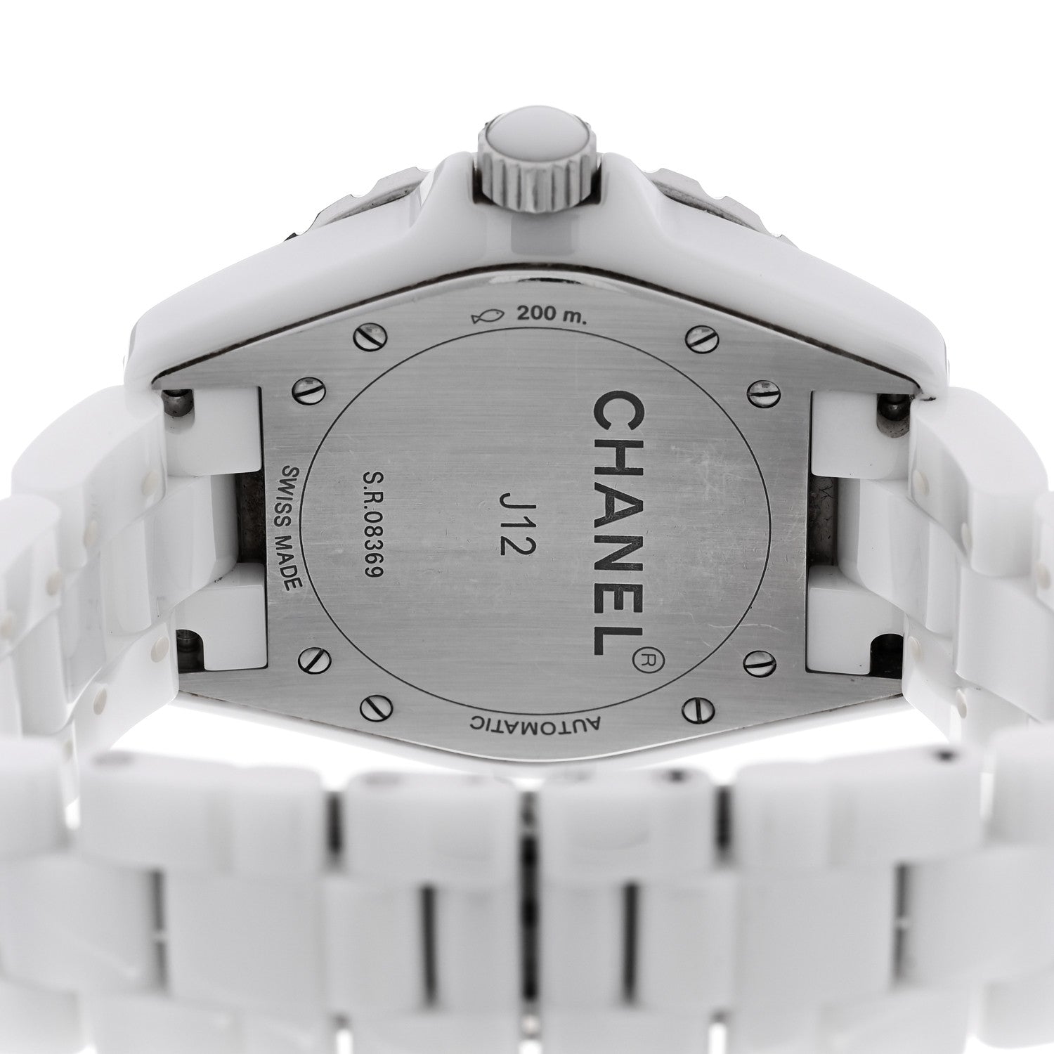 Chanel Stainless Steel Ceramic 38mm J12 Automatic Watch White White 4 of 5