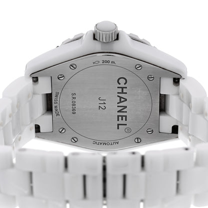Chanel Stainless Steel Ceramic 38mm J12 Automatic Watch White White 4 of 5