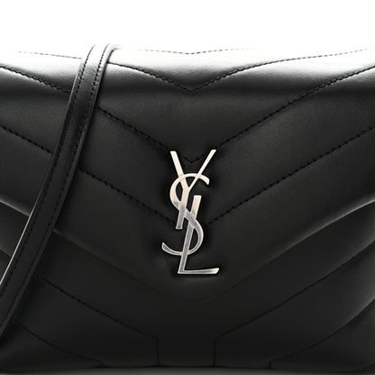 Saint Laurent Calfskin Y Quilted Monogram Toy Loulou Crossbody Bag Black 8 of 10