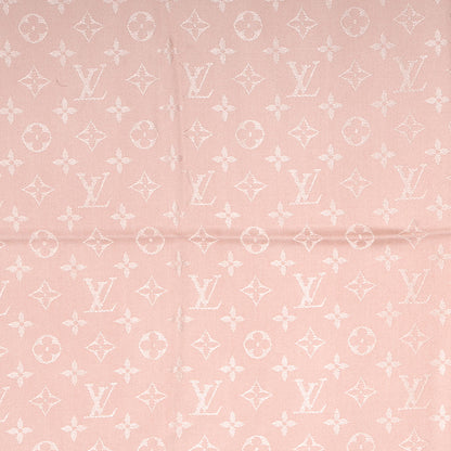 Louis Vuitton Wool Silk Monogram Shawl Rose Petale 4 of 5