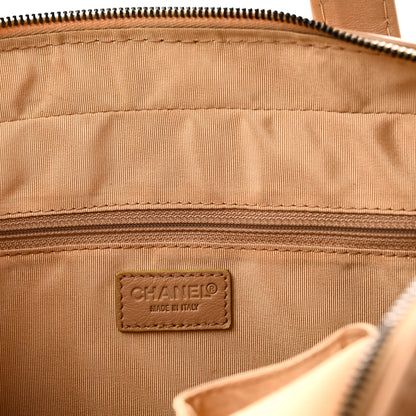 Chanel Calfskin Wild Stitch Top Handle Bag Beige 6 of 10