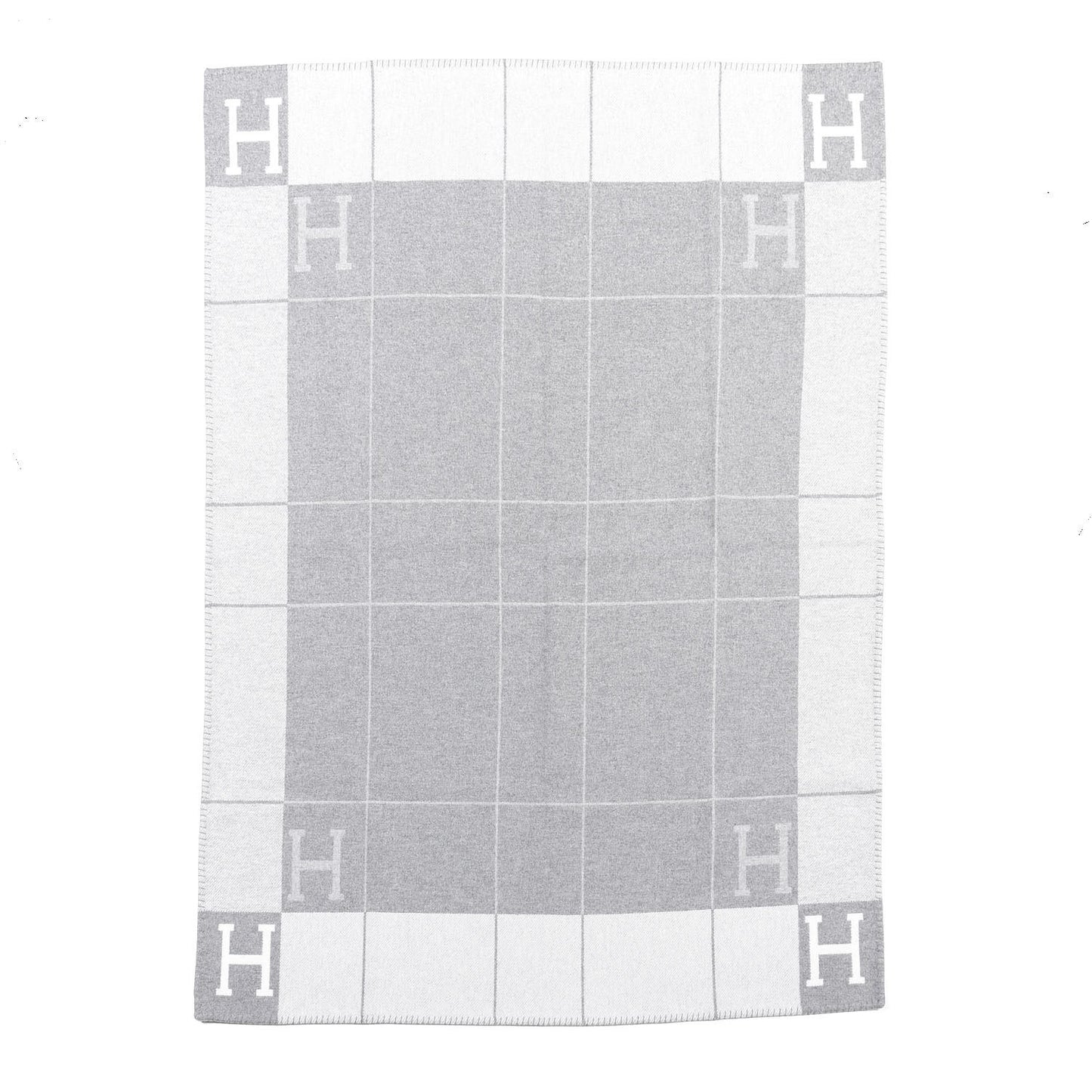 Wool Cashmere Avalon III Blanket Ecru Gris Clair