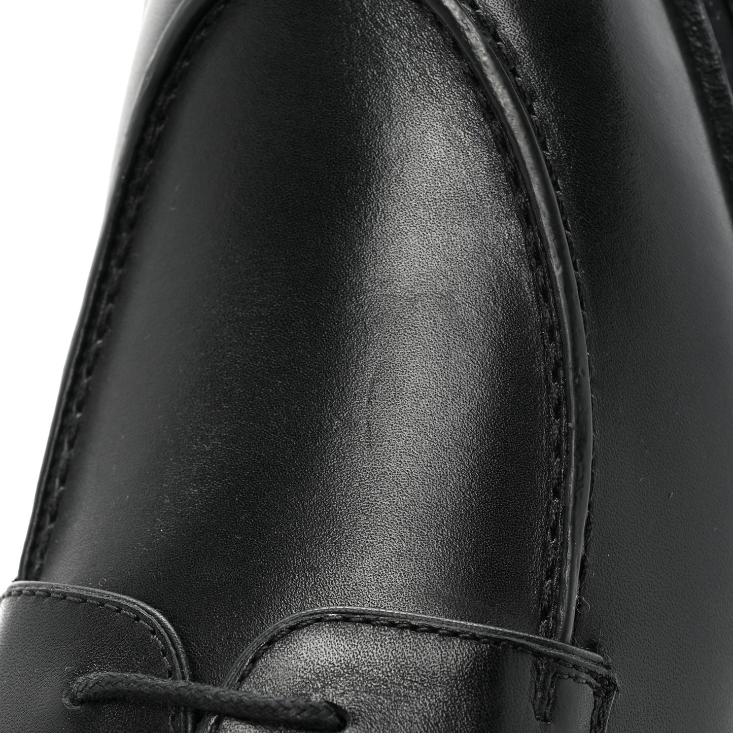 Calfskin Mens First Derby Shoes 40 Black