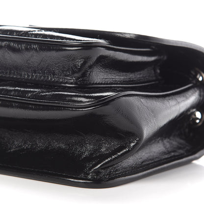 Saint Laurent Crinkled Calfskin Matelasse Monogram Baby Niki Chain Satchel Black 8 of 8