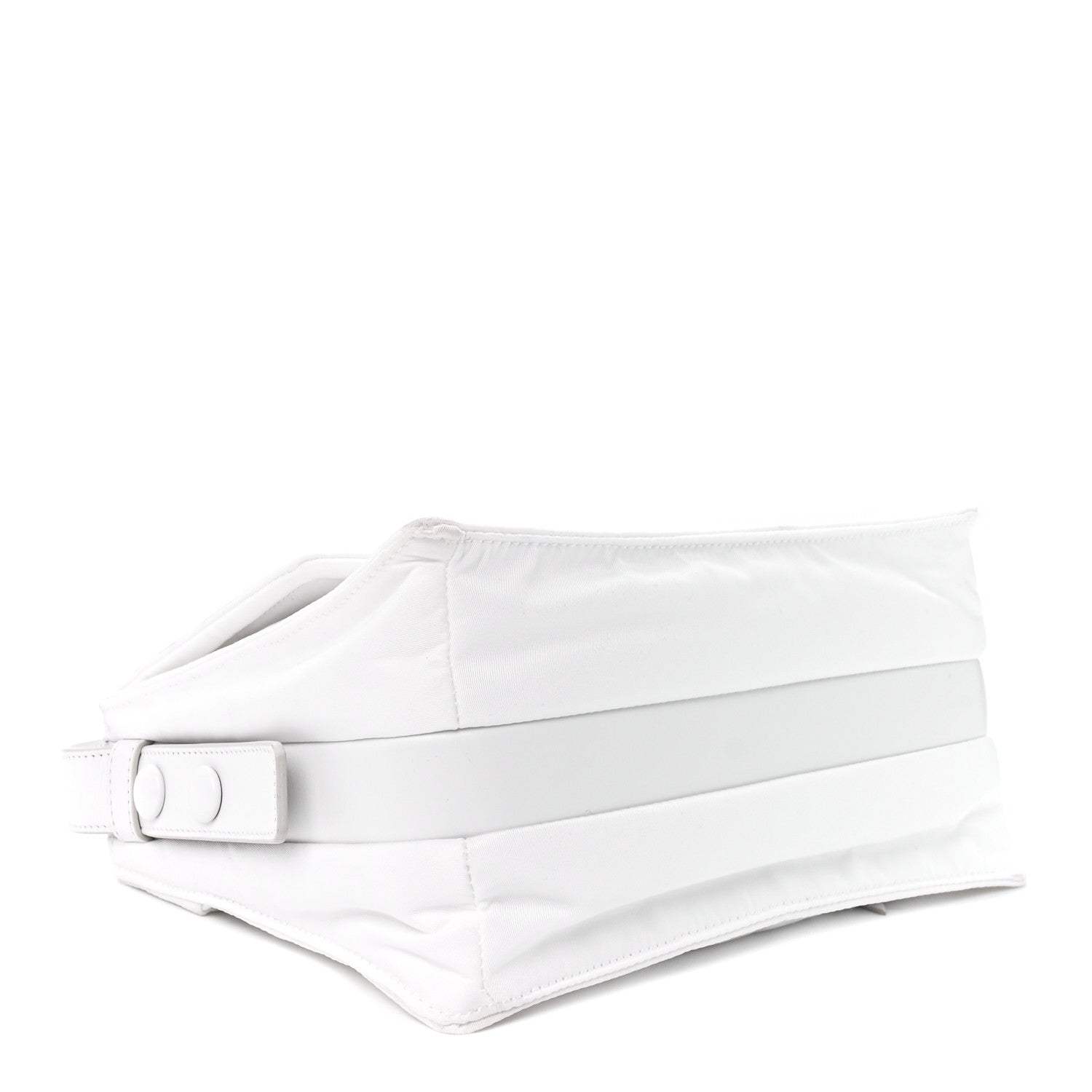 Prada Re-Nylon Vitello Padded Small Flap Shoulder Bag White 4 of 12