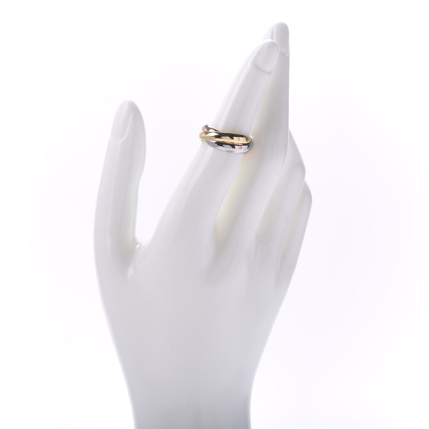 18K Pink Yellow White Gold Classic Trinity Ring 51 5.75