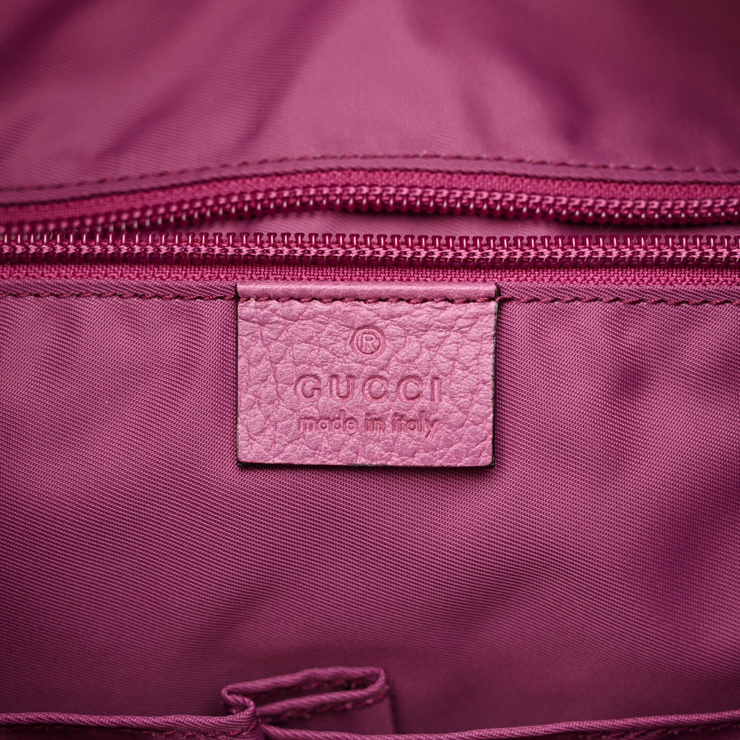 Gucci Nylon Monogram Dollar Calfskin Medium Light Double Buckle Backpack Peonia Flower 6 of 12