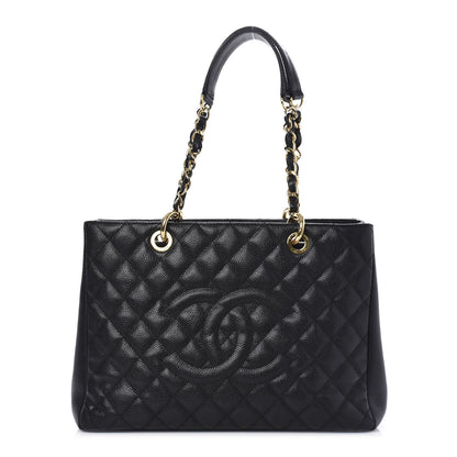 Chanel Caviar Quilted Grand Shopping Tote GST Black 1 of 10