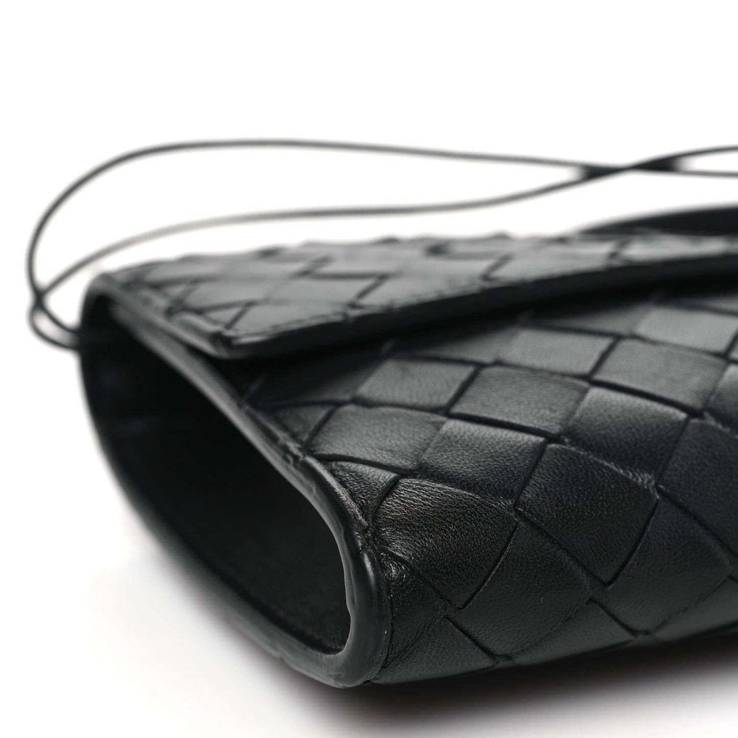 Nappa Intrecciato Long Andiamo Top Handle Clutch Fondant