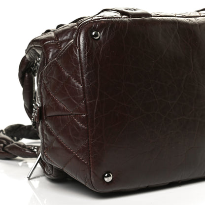 Chanel Distressed Lambskin Vintage Ligne Lady Braid Tote Brown 8 of 11