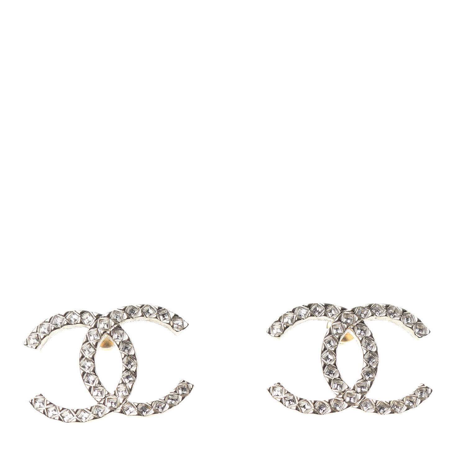 Baguette Crystal High Society CC Earrings Gold
