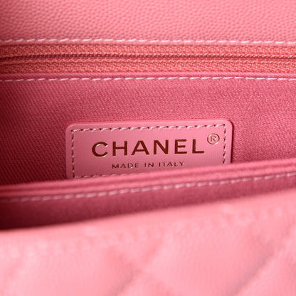 Chanel Caviar Quilted Mini Coco Handle Flap Pink 5 of 9