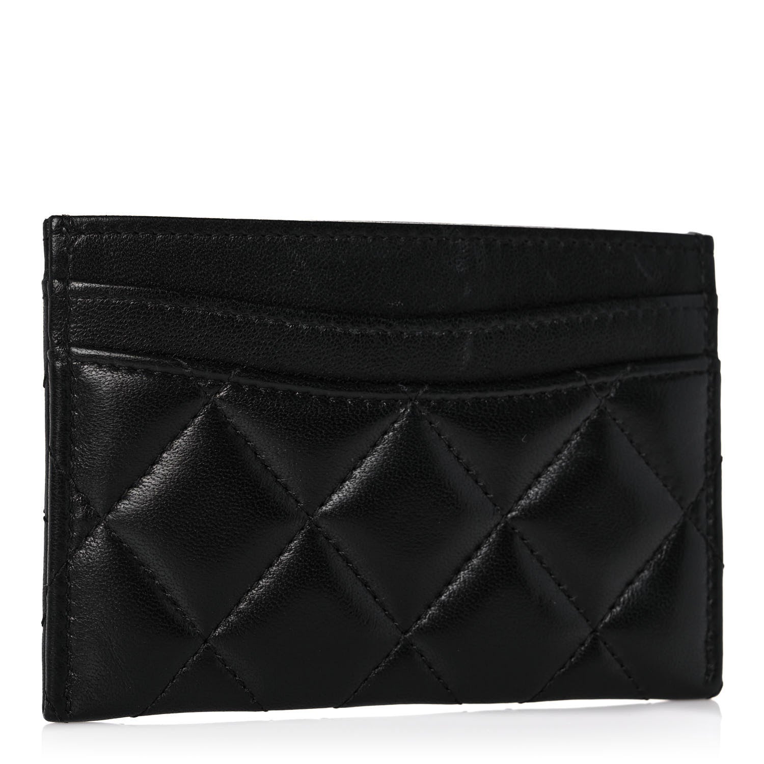 Chanel Lambskin Quilted Card Holder So Black 2 of 9