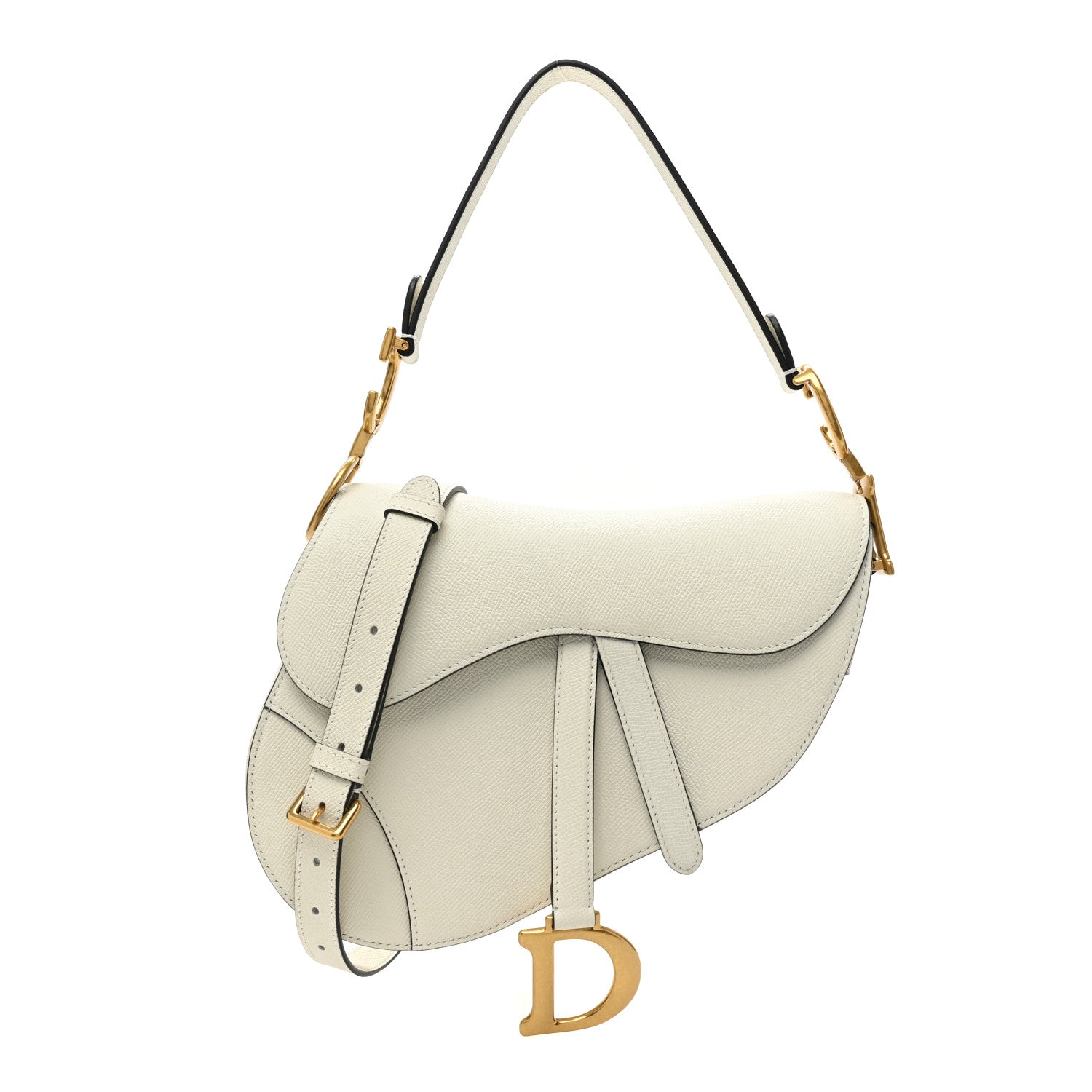 Christian Dior Grained Calfskin Saddle Bag Latte 1 of 12