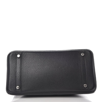 Hermes Taurillon Clemence Birkin 30 Black 6 of 42