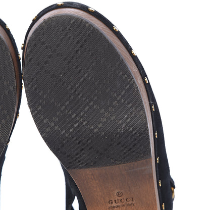 Gucci Suede Horsebit Amstel Slingback Clogs 38.5 Black 13 of 17