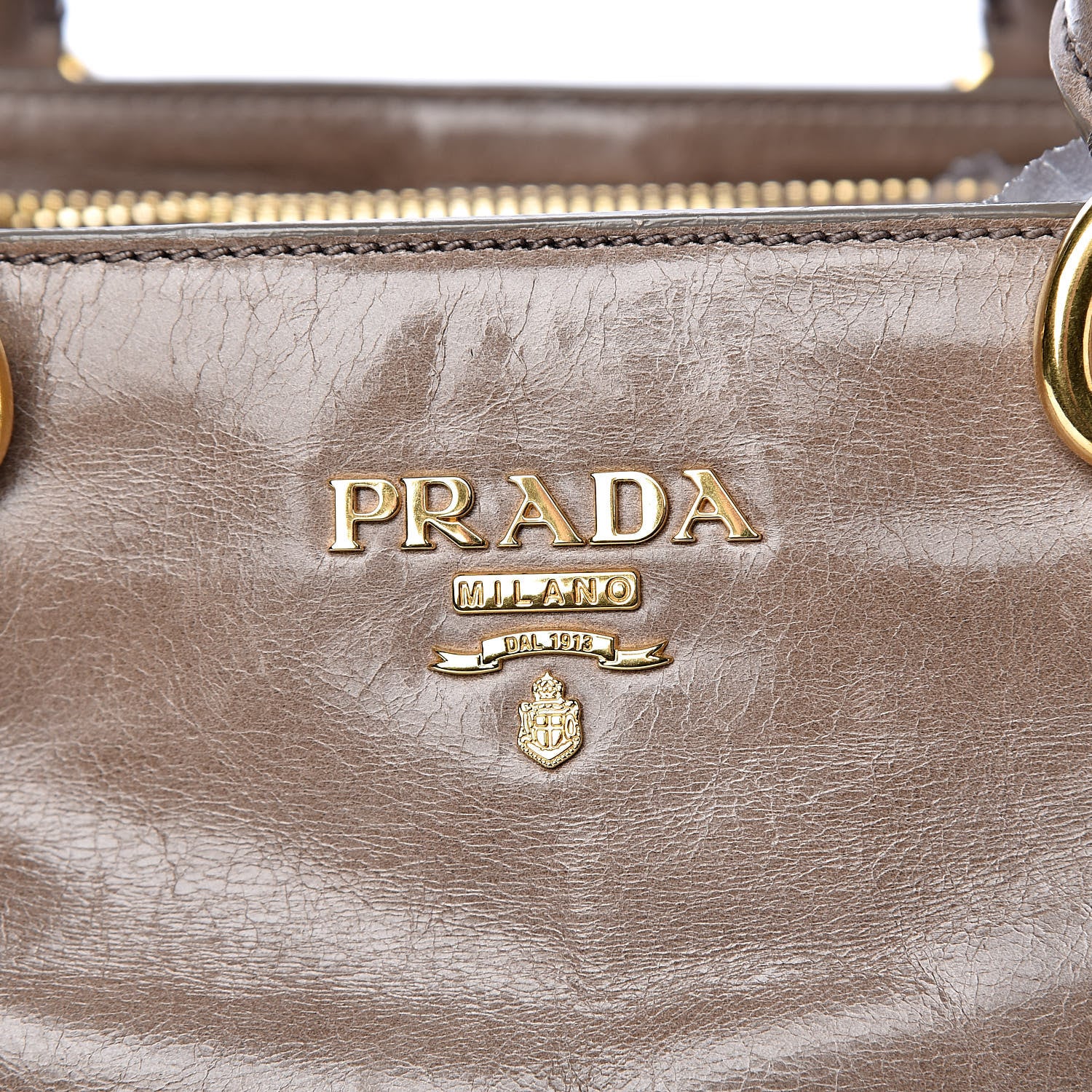 Prada Vitello Shine Top Handle Bag Argilla 10 of 11