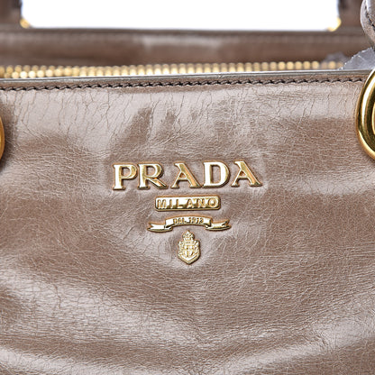 Prada Vitello Shine Top Handle Bag Argilla 10 of 11