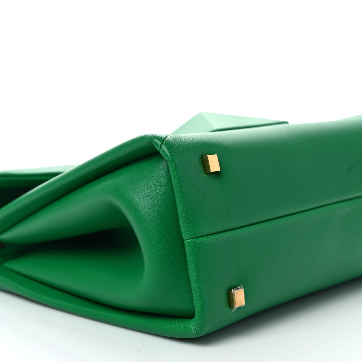 Nappa Tonal Monochrome Small One Stud Top Handle Bag Gea Green
