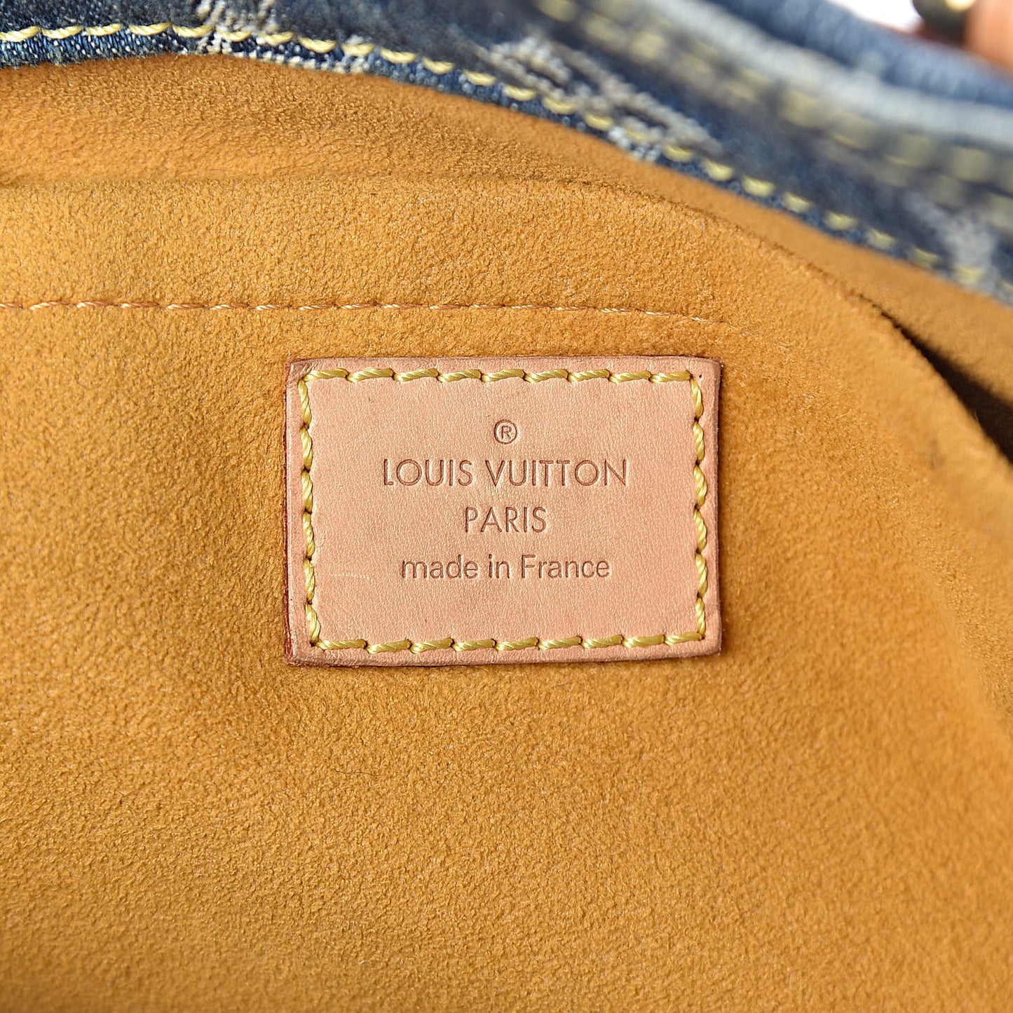 Monogram Denim Sac Plat Blue