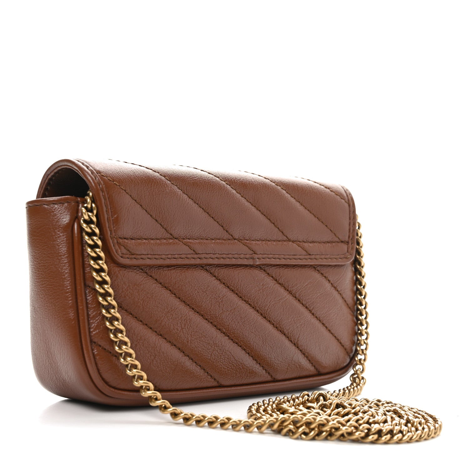 Gucci Azalea Calfskin Matelasse Diagonal Super Mini GG Marmont Shoulder Bag Cuir 3 of 11