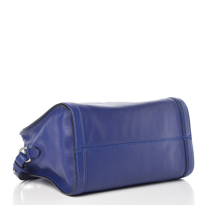 Alexander McQueen Pebbled Calfskin Small Skull Padlock Zip Around Tote Ultramarine 6 of 18
