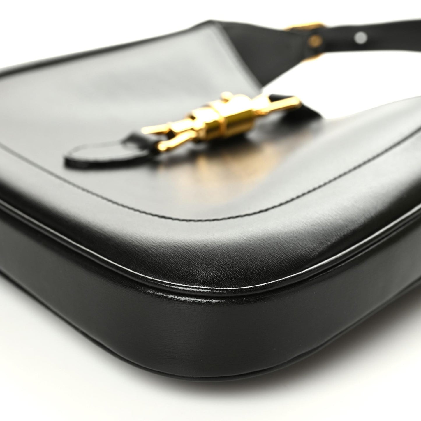 Boarded Dyana Lux Calfskin Small Jackie 1961 Hobo Black
