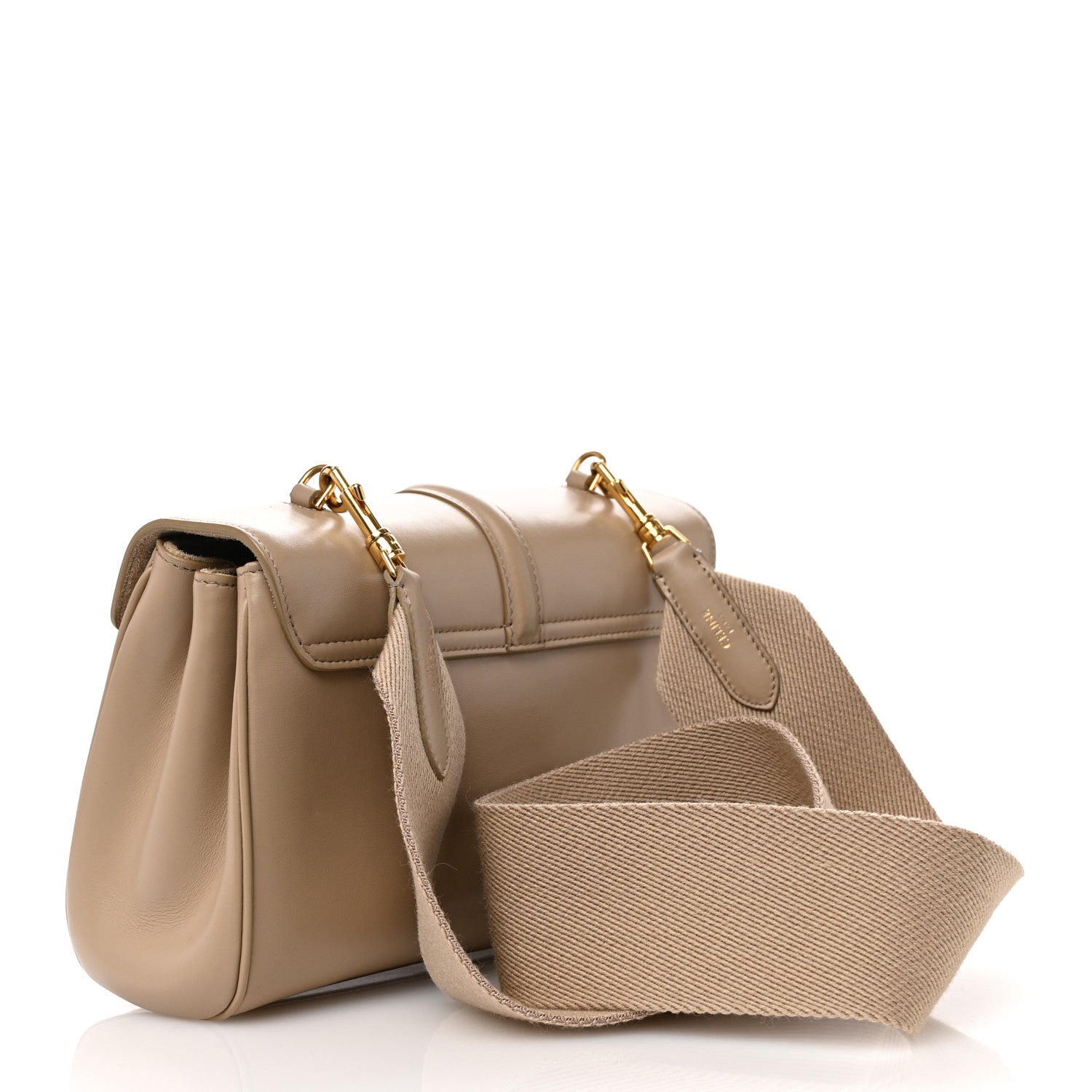 Celine Smooth Calfskin Teen Soft 16 Shoulder Bag Safari 1678776