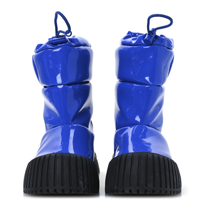 Louis Vuitton Patent Ruby Flat Half Boots 36 Blue 3 of 11