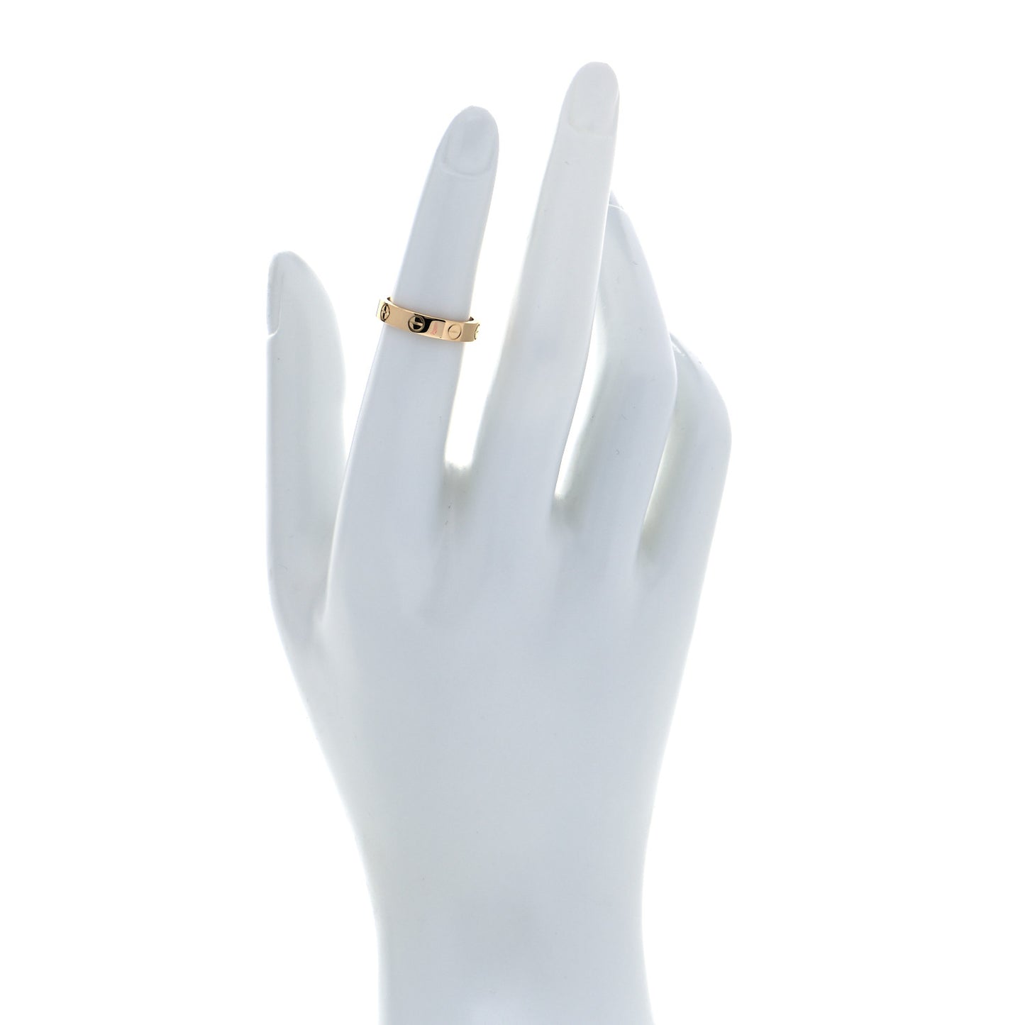 18K Yellow Gold 3.5mm LOVE Wedding Band Ring 49 4.75