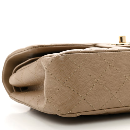 Chanel Caviar Quilted Small Double Flap Dark Beige 9 of 13