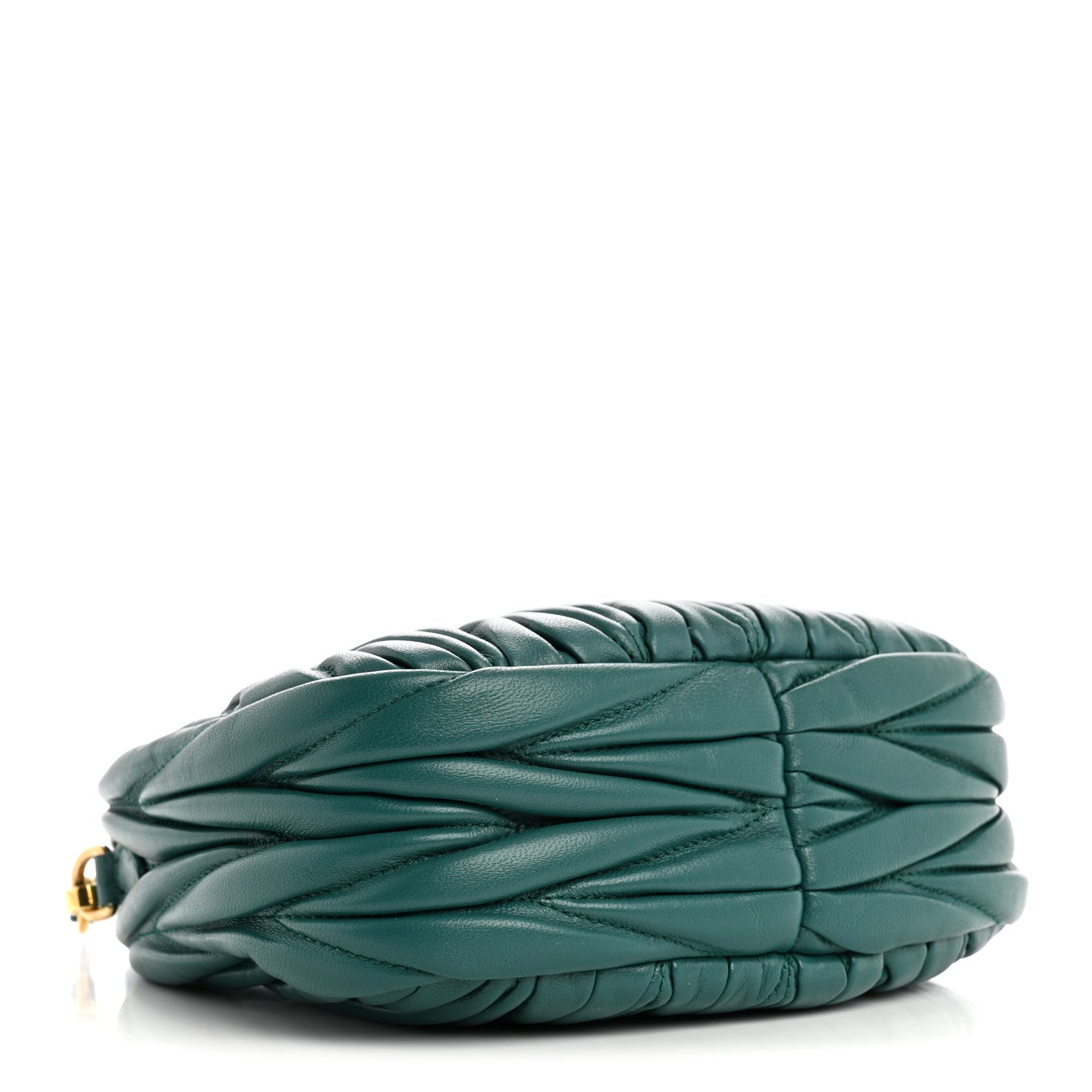 Miu Miu Nappa Matelasse Mini Wander Hobo Green 4 of 12